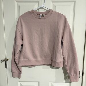 H&M Cropped Sweatshirt – Pink – Size Small